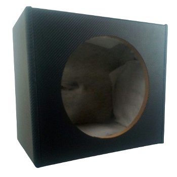 Subwoofer kist MDF 12 inch 30 Cm 27 Liter Carbon Look - 1