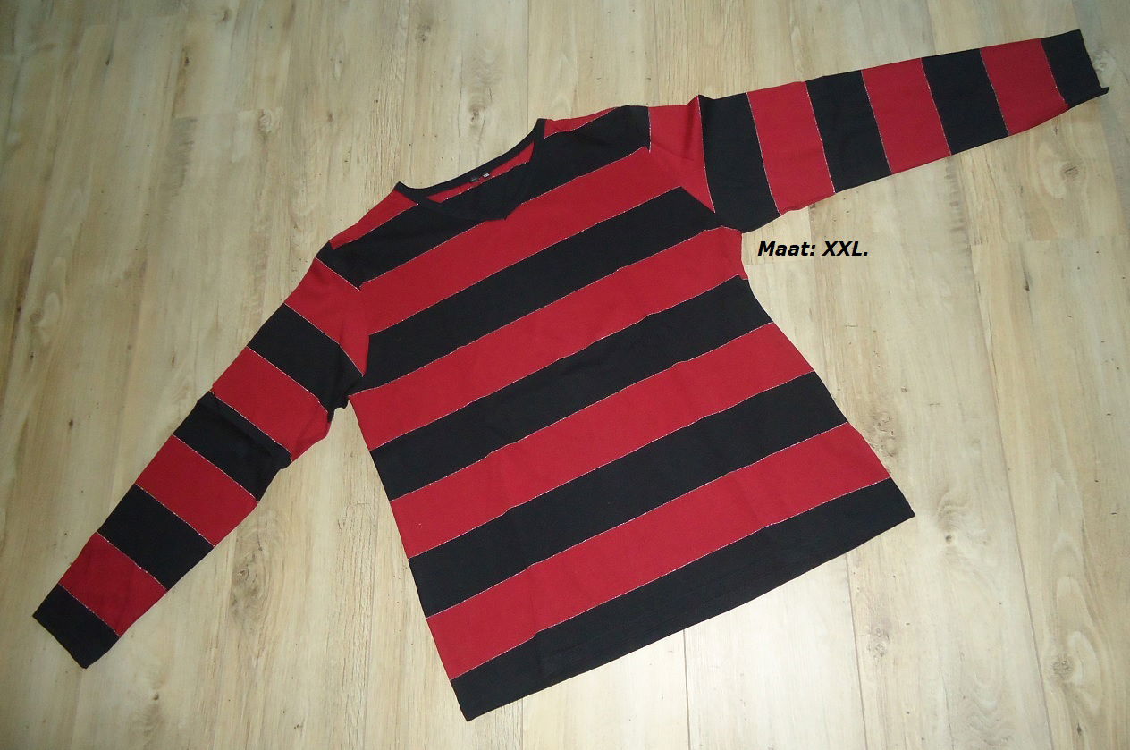 Nieuwe gestreepte longsleeve van Soho New York (maat: XXL). - nr. 1