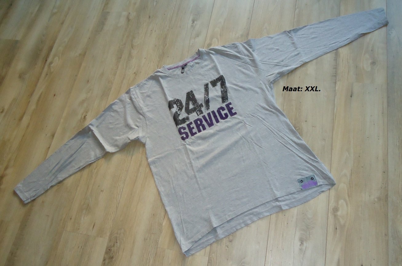 Grijze longsleeve met print van Soho New York (maat: XXL). - nr. 1