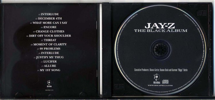 Jay-Z The Black Album 14 nrs cd 2001 ZGAN - 2