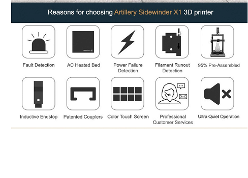 Artillery Sidewinder X1 SW-X1 3D Printer 300x300x400mm - 1