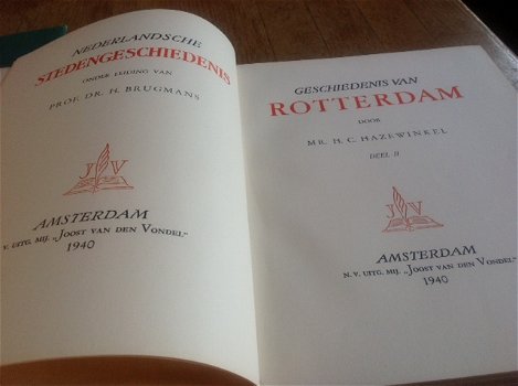 Mr. H.c. Hazewinkel - geschiedenis van rotterdam , i.p.st. - 2