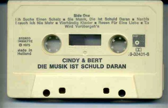 Cindy & Bert Die Musik ist Schuld Daran 12 nrs cassette 1975 - 3