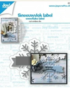 Joy!crafts sneeuwvlok label