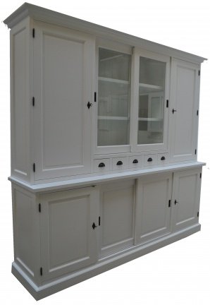 Witte buffetkast met dichte zijdeuren 240 x 230cm - nr. 1