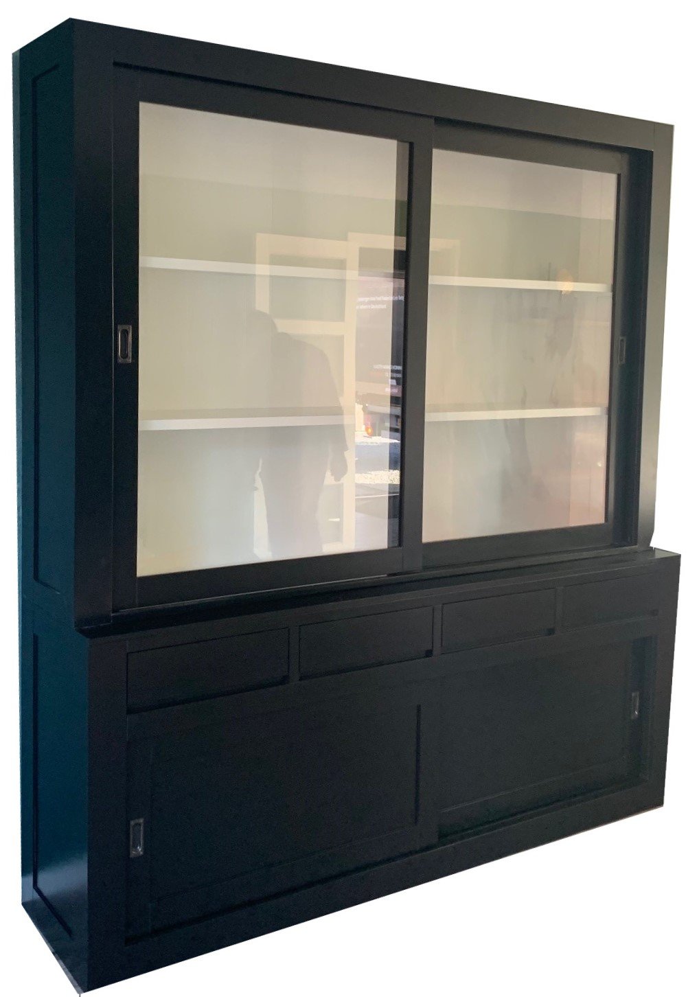 Buffetkast zwart - wit design XL soft close 220 x 240cm - nr. 1
