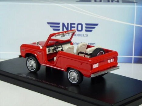 1:43 NEO 47210 Ford Bronco 4x4 Roadster 1967 rood - 1