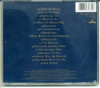 Queen Greatest Hits II 17 nrs cd 1991 ZGAN - 1