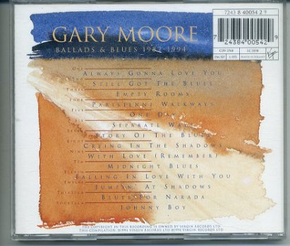 Gary Moore Ballads & Blues 1982-1994 14 nrs cd 1994 ZGAN - 1