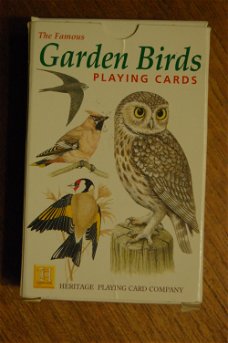 The famous Garden BIrds. Playing Cards