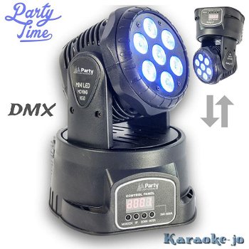 4 x PARTY-WASH7 Movinghead 7x8 Watt LED incl. flightcase - 4