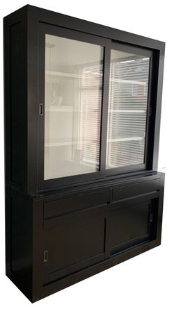 Buffetkast zwart design XL soft close 180 x 50/40 x 240cm