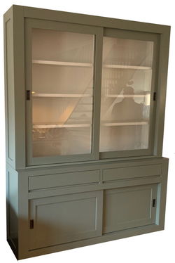Buffetkast XL Engels groen - wit design 180 x 240cm soft close