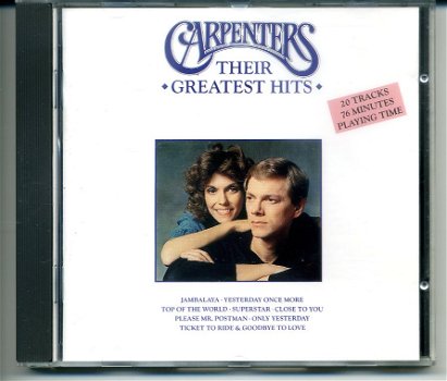 Carpenters Their Greatest Hits 20 nrs cd 1990 ZGAN - 0