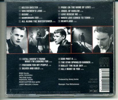 U2 Rattle and Hum 17 nummers cd 1988 ZGAN - 1