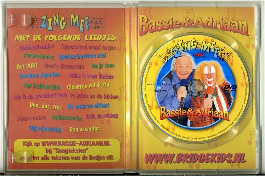 Bassie & Adriaan Zing mee met Karaoke dvd 2005 als NIEUW - 2