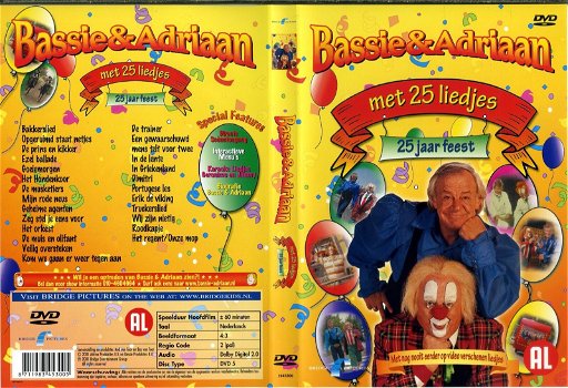 Bassie & Adriaan met 25 liedjes 25 jaar feest dvd 2001 ZGAN - 3