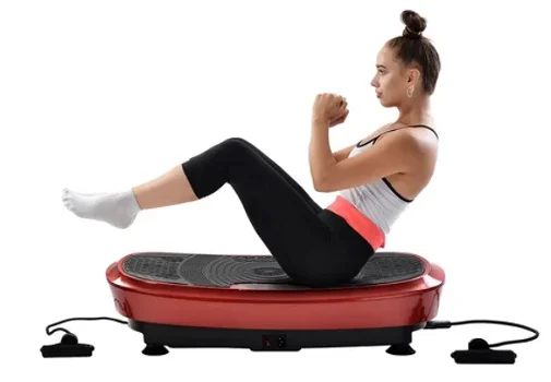 Merax Vibration Plate 3D Wipp Vibration Technology With Bluetooth Speaker - Red - 0