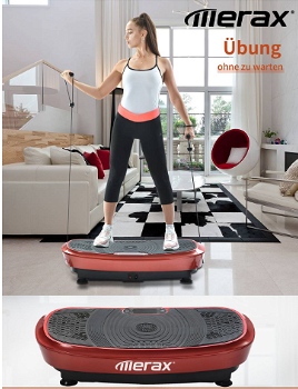 Merax Vibration Plate 3D Wipp Vibration Technology With Bluetooth Speaker - Red - 5