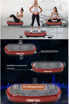 Merax Vibration Plate 3D Wipp Vibration Technology With Bluetooth Speaker - Red - 6