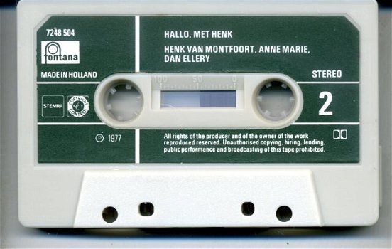 Hallo met Henk Henk van Montfoort e.a. 12 nrs cassette ZGAN - 6