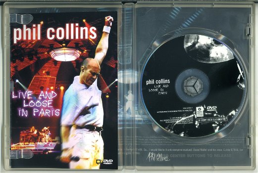 Phil Collins ‎Live And Loose In Paris 15 nrs dvd 1997 ZGAN - 0