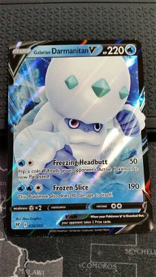 Galarian Darmanitan V 036/185 Ultra Rare Sword & Shield: Vivid Voltage