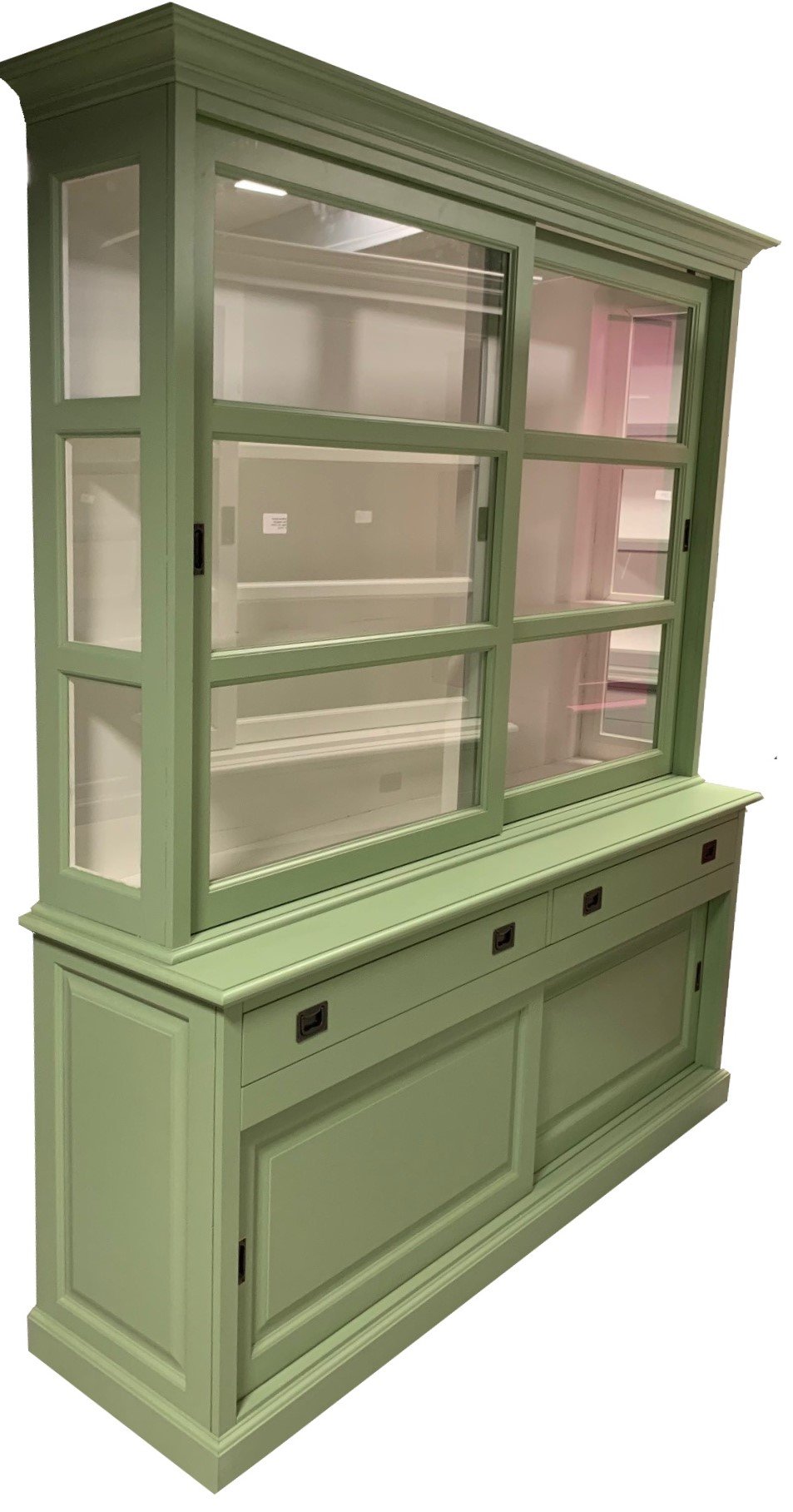 Buffetkast bleekgroen - wit Bussum 200 x 50/40 x 220cm - nr. 1