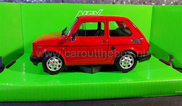 Fiat 126 rood 1:24 Welly - 0