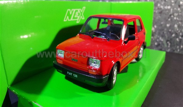 Fiat 126 rood 1:24 Welly - 1