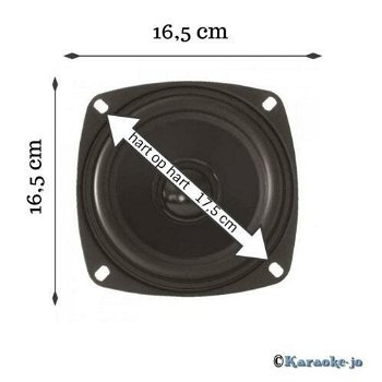 Dynavox 8 Ohm basluidspreker 16,5 cm 80 Watt - 0