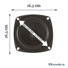 Dynavox 8 Ohm basluidspreker 16,5 cm 80 Watt