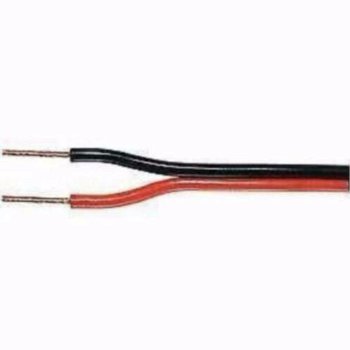 Rood/zwart luid speaker kabel 2 x 0,75 mm² (per meter) - 0