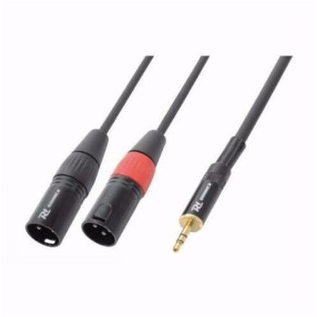PD Connex Kabel 2x XLR Male - 3.5mm Stereo 6.0m (023T) - 0