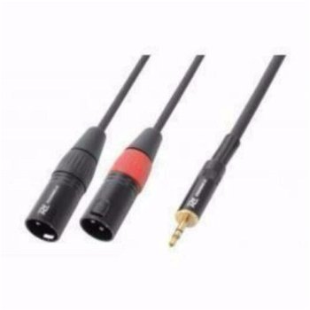 PD Connex Kabel 2x XLR Male - 3.5mm Stereo 6.0m (023T) - 1