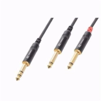 Kabel 6.3 Stereo - 2x6.3 Mono 1,5 meter (042T) - 0