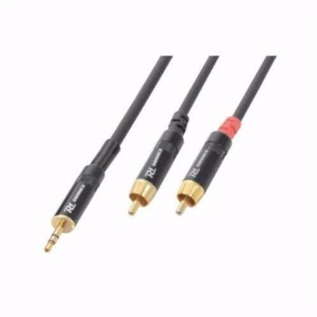 Kabel 3.5 Stereo - 2xRCA Male 3.0 meter (036-T) - 0