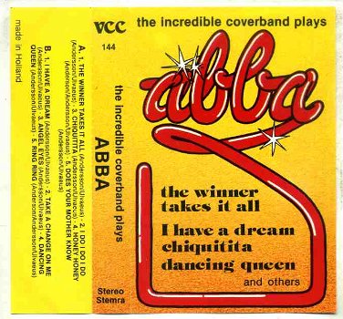 The Incredible Coverband Plays ABBA 10 nrs cassette ZGAN - 1