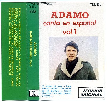 Adamo Canta en Espanol vol. 1 cassette made in SPAIN ZGAN - 1