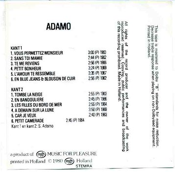 Adamo Adamo cassette 1980 12 nummers ZGAN - 2