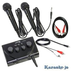 Complete karaoke mixer met echo en 2 microfoons