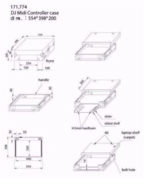 Midi Controller Flightcase Rood (774-T) - 1