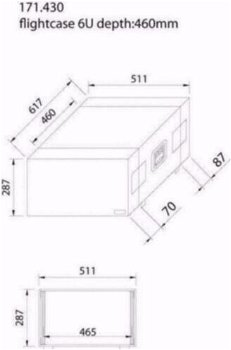 19 Inch Flightcase 6U (430-T) - 1