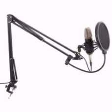 Condensator microfoon met tafel arm en popfilter