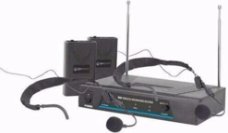 Dubbele draadloze headset microfoon set (819-E)
