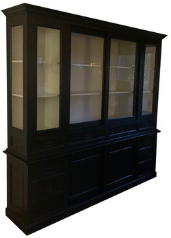Buffetkast Eelde antraciet - wit 225 x 50/40 x 225cm