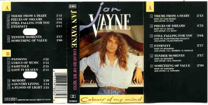 Jan Vayne Colours of my Mind 13 nrs cassette 1991 ZGAN - 1