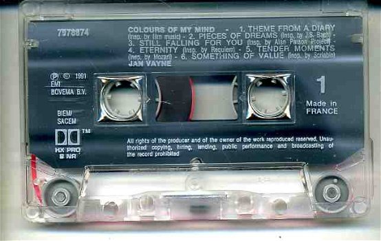 Jan Vayne Colours of my Mind 13 nrs cassette 1991 ZGAN - 3