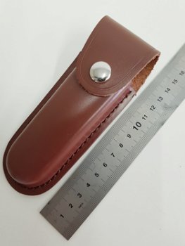 M34 Bruin lederen zakmes foedraal holster etui riemtas - 1