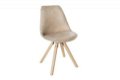 Stoel Oslovintage beige massief hout - 1 - Thumbnail